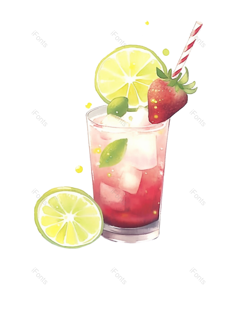 夏天图片,插画元素,水果PNG,白色背景免抠素材